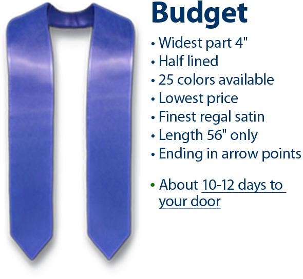 details of plain budget stole