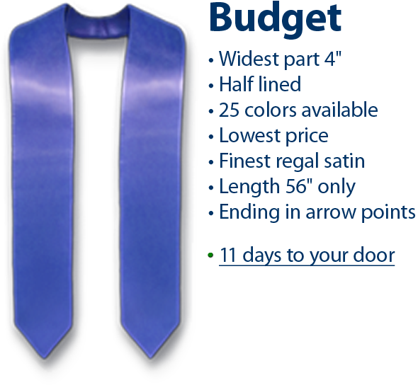 details of plain budget stole