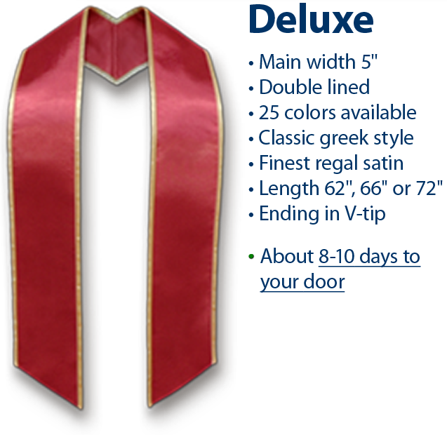 details of plain deluxe stole